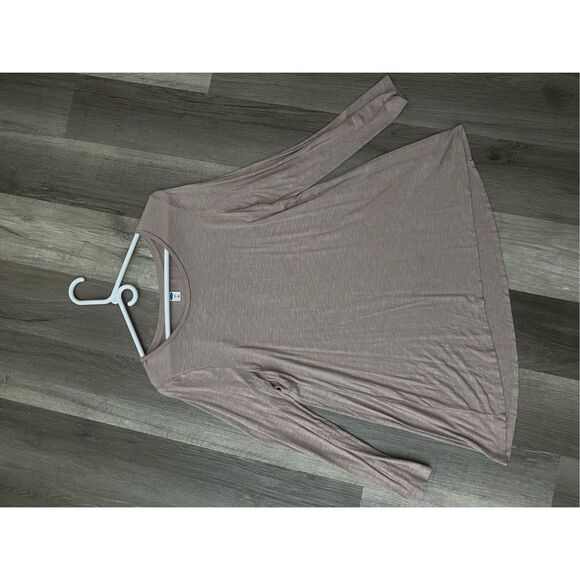 Old Navy Luxe Slub-Knit Swing Tee in Icelandic Mineral Pale Pink, Sz Large - Picture 7 of 12